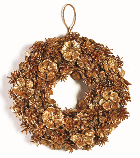 Gilded Pinecone Wreath