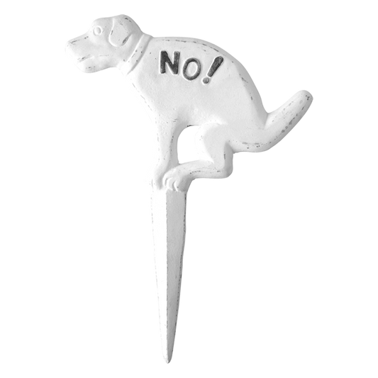 Cast Iron Sign, Antique Rust, "No!"