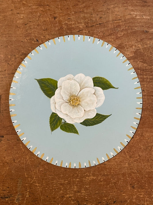 Hand-Painted Magnolia Mat - Valerie Wall