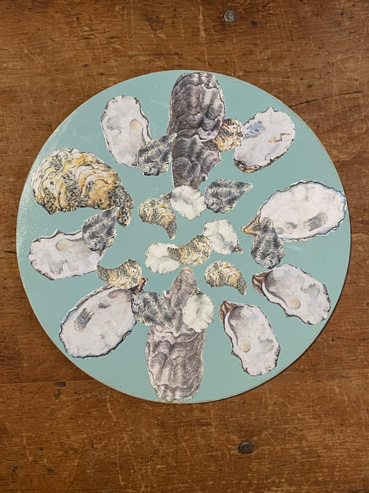 Decoupaged Oyster Mat - Valerie Wall