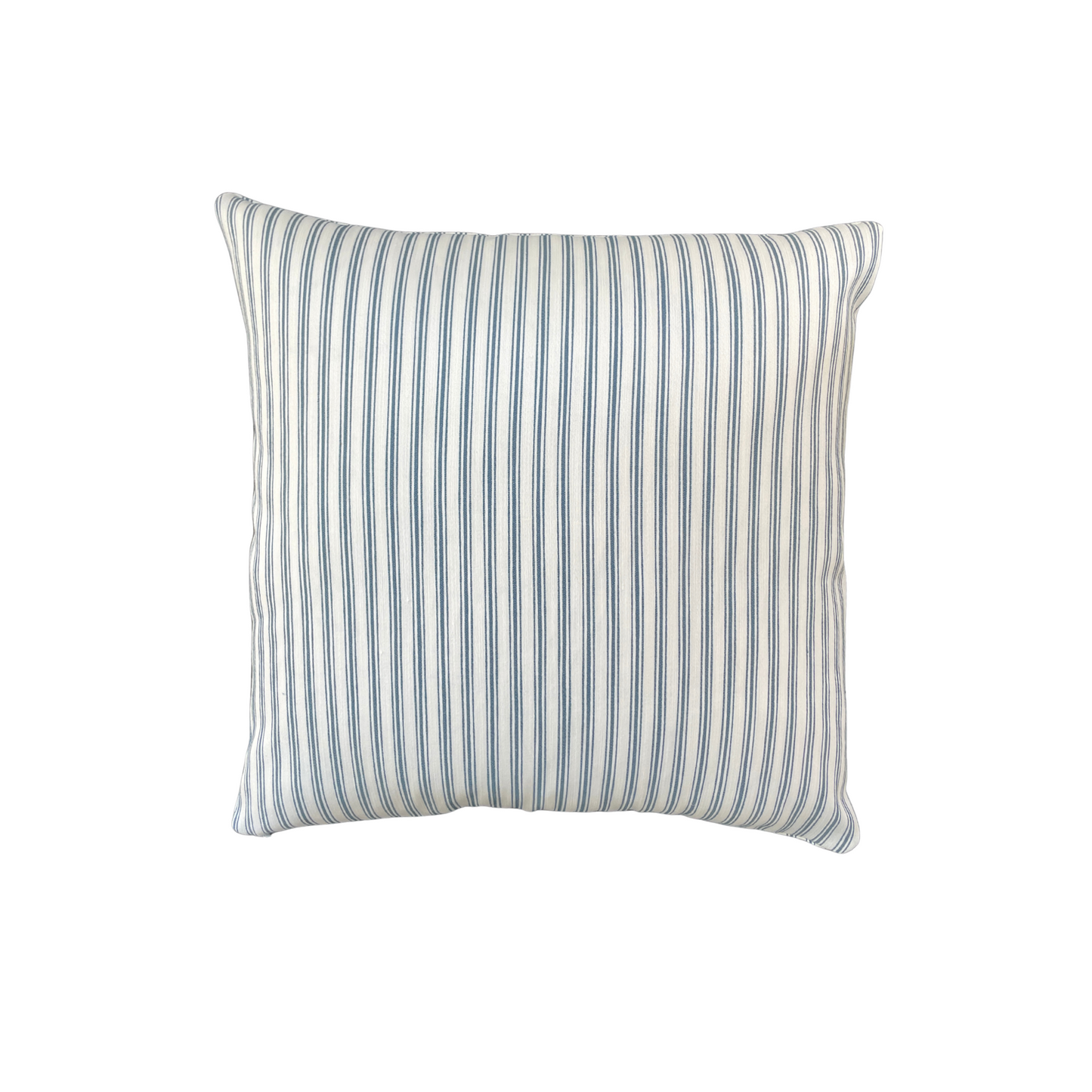 Custom 19" Indoor/Outdoor Pillows - Blue Ticking Stripe