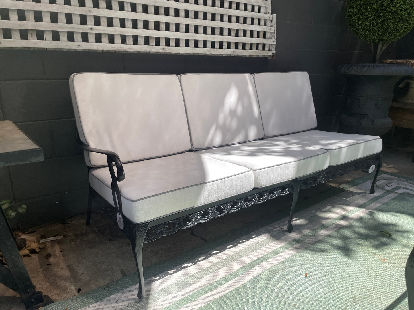 Vintage Scroll Regency Style Patio - Sofa