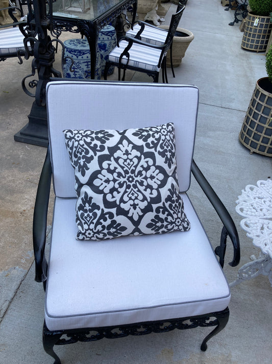 Custom Outdoor Pillow- Gray and White