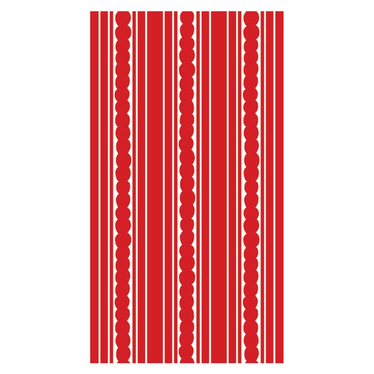 Red Stripe Dinner Napkins or Guest Towels