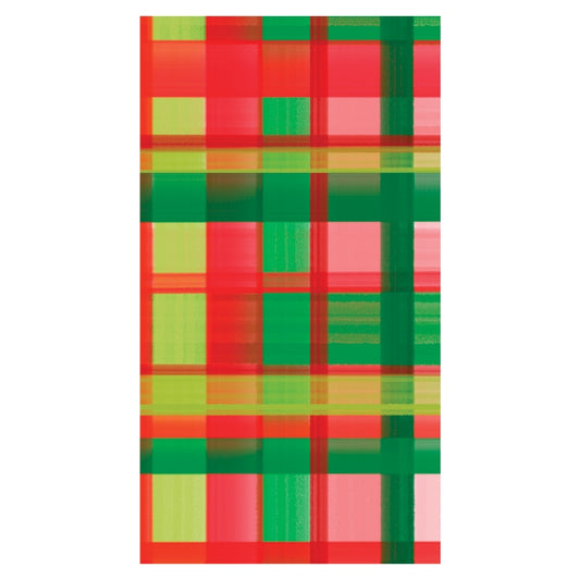 Holiday Plaid Dinner Napkins or Guest Towels