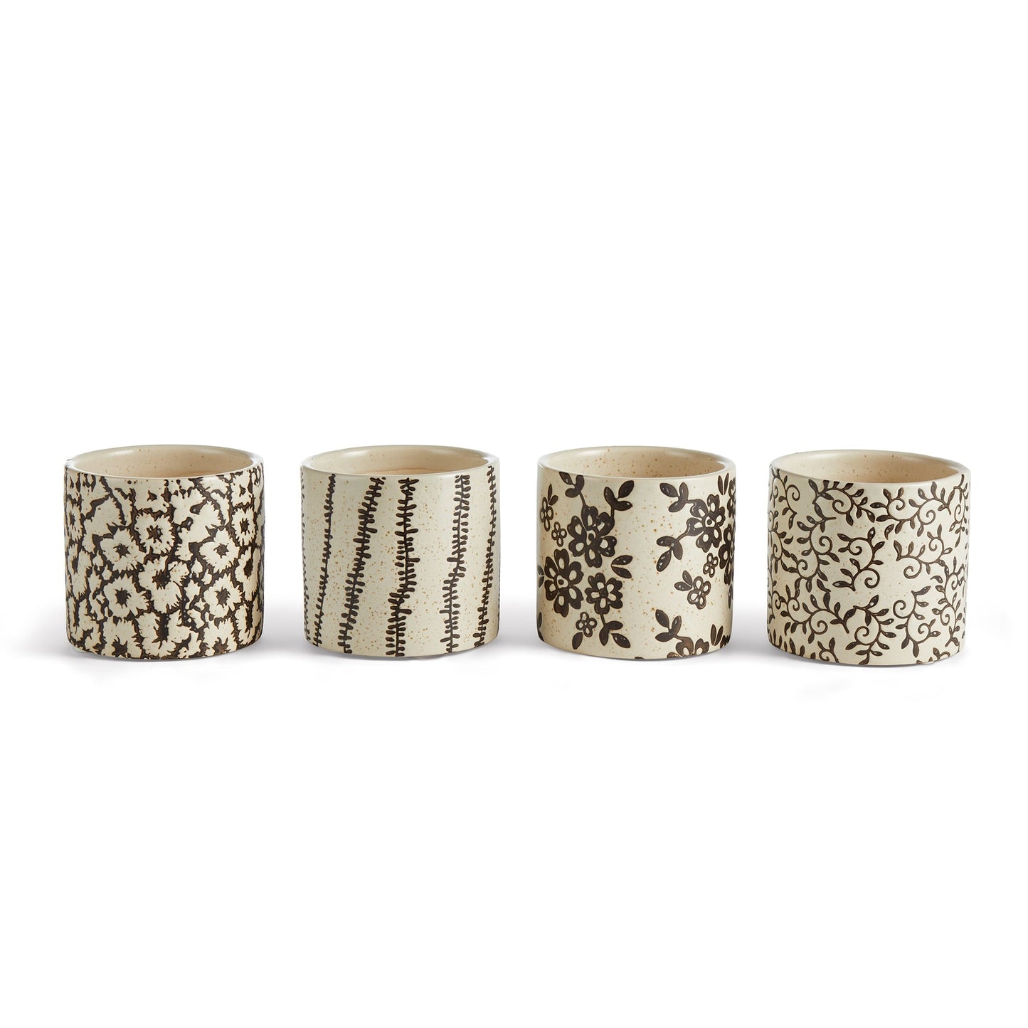 Black & Cream Mini Pots