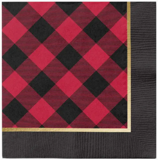 Cocktail Napkin Buffalo Plaid 20 pack