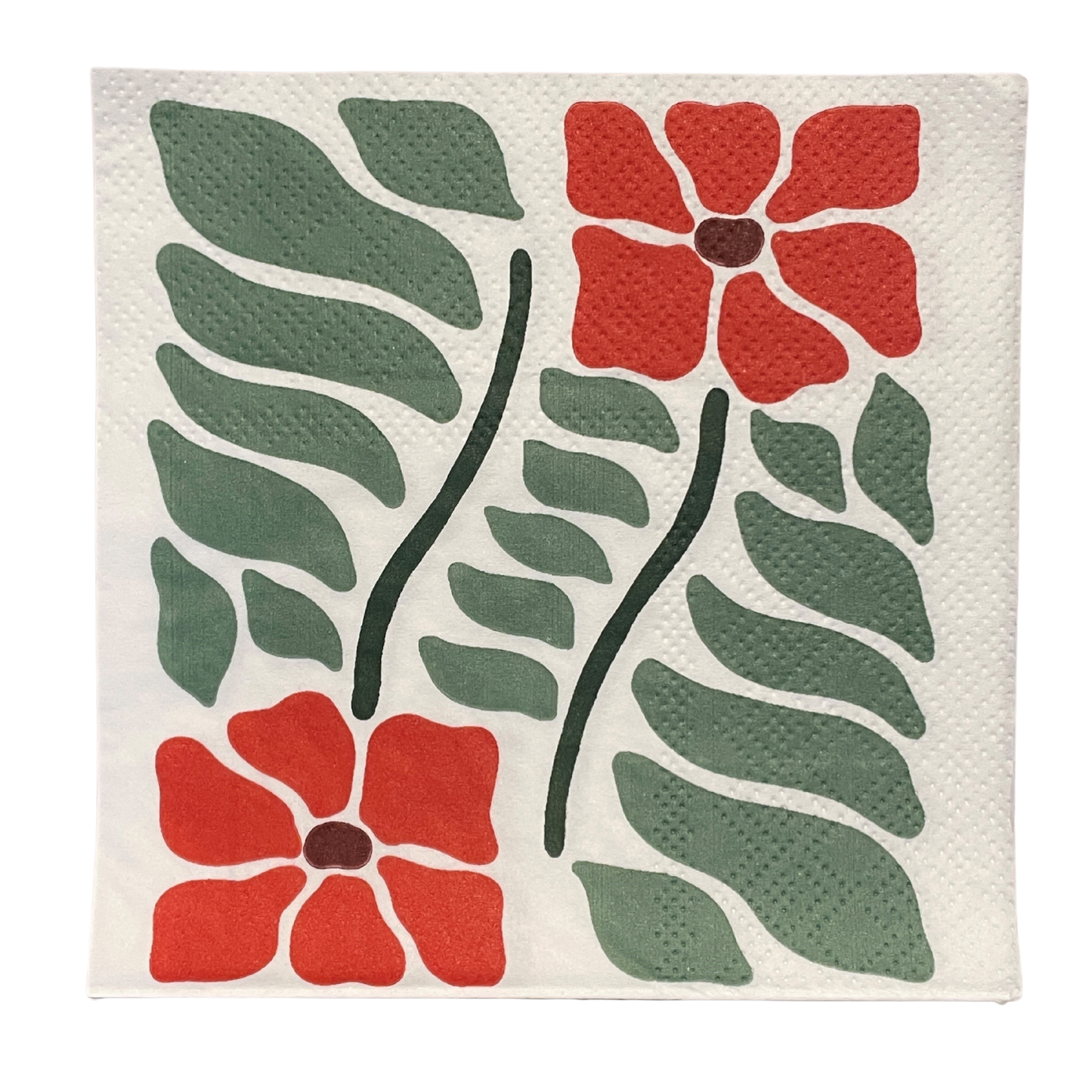 Poinsettia Paper Cocktail Napkins