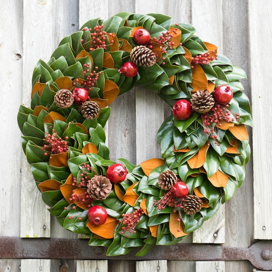 Pom and Pine Wreath