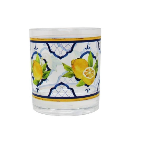 Palermo Lemon Tumbler, Acrylic, Set of 4