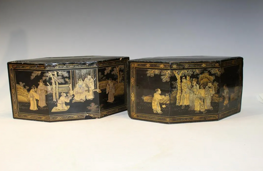 Pair of Chinese Lacquered Stands