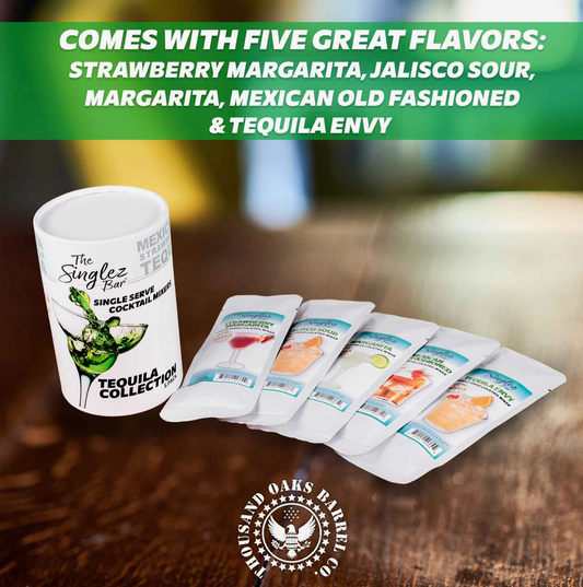 Singlez Bar Tequila Collection- 5-Pack Single Serve Mixers