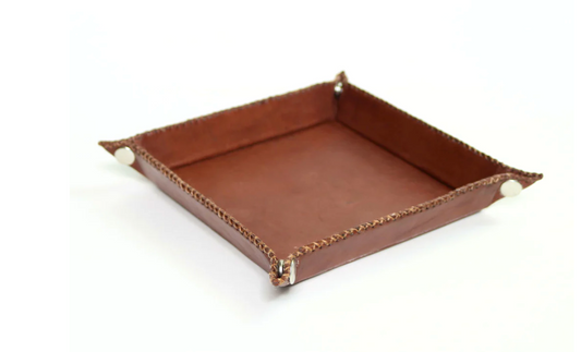 Llaves Leather Catch-All Tray