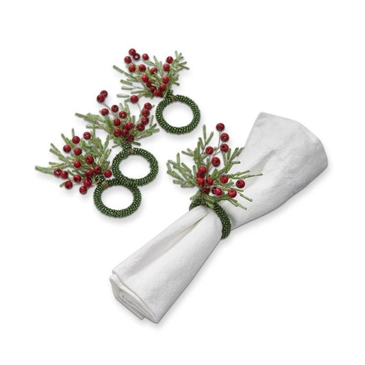 Sprig Napkin Rings - Set of 4