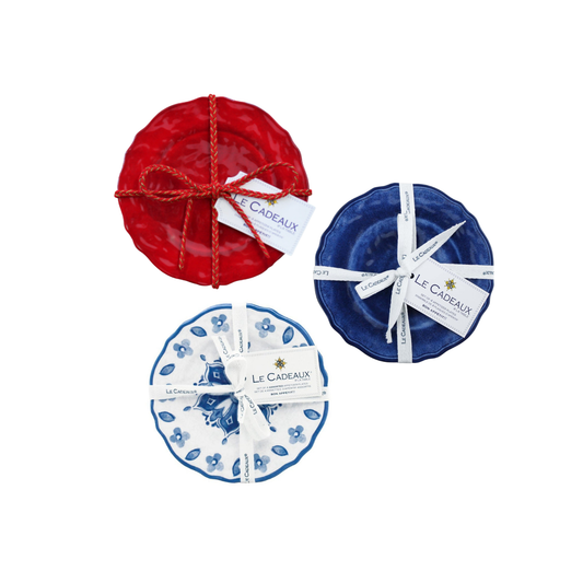 Luxury Melamine Appetizer Plates, Set of 4