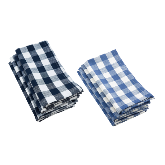 Gingham Design Napkins - Set of 4