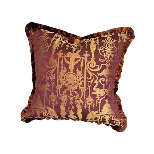 Pair of Rubelli pillows with fringe