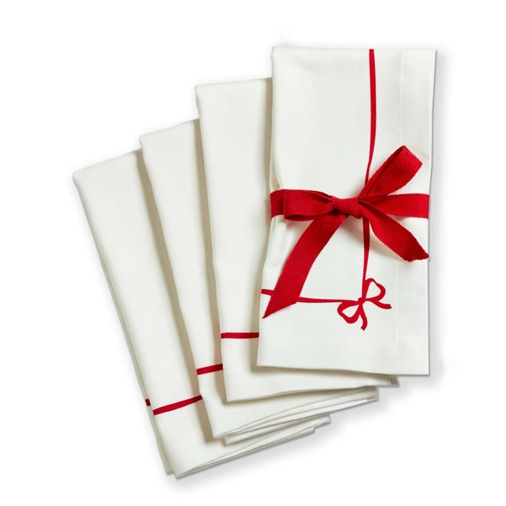 Very Merry Bow Dinner Napkins - Set of 4
