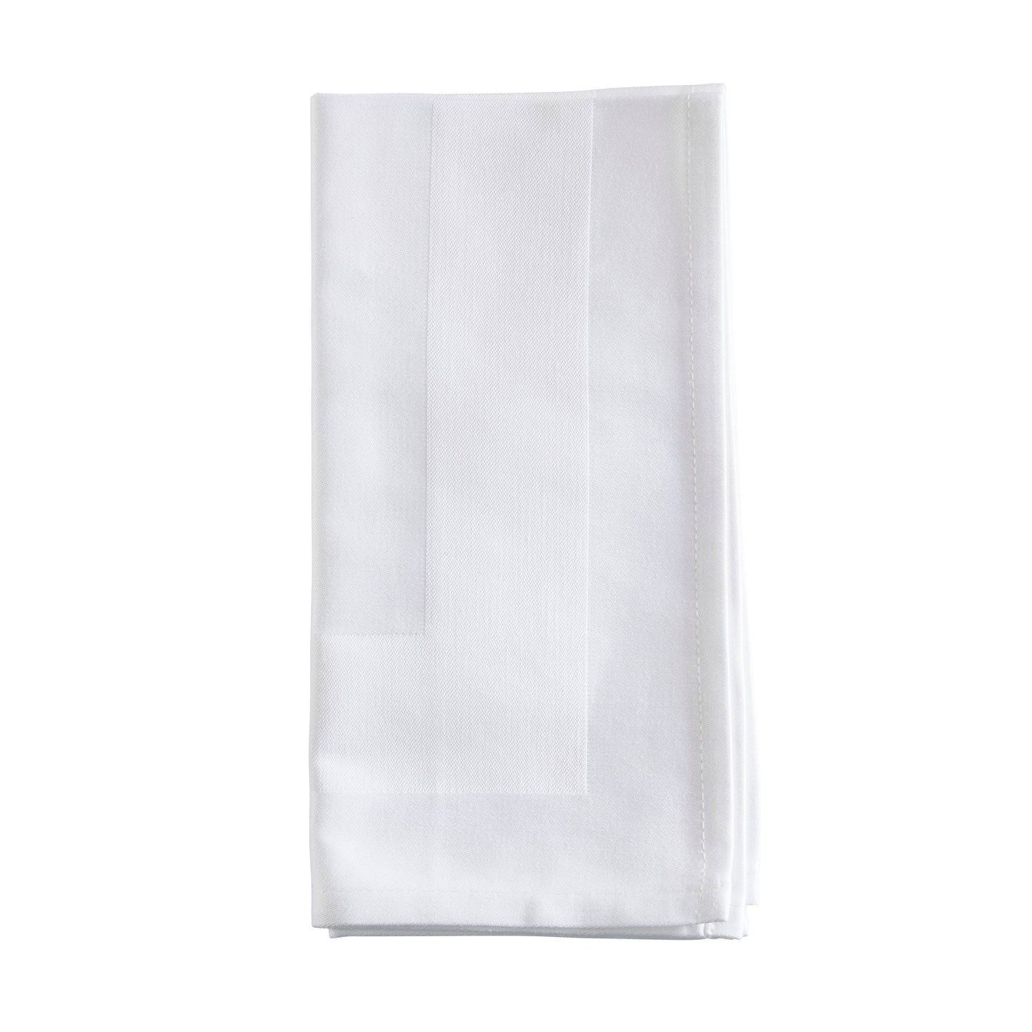 Satin-Trimmed Damask Napkins - Set of 4