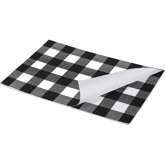 Black Buffalo Check Paper Placemat Pad