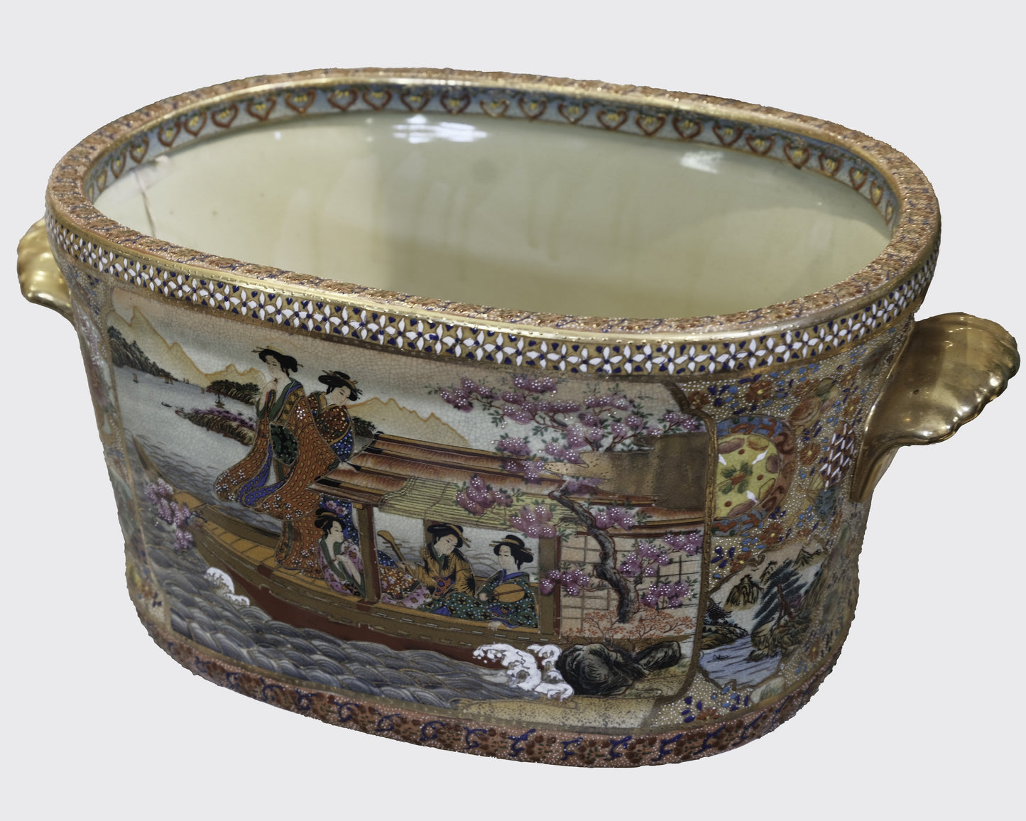 Chinese Enamel Decorated Porcelain Foot Bath