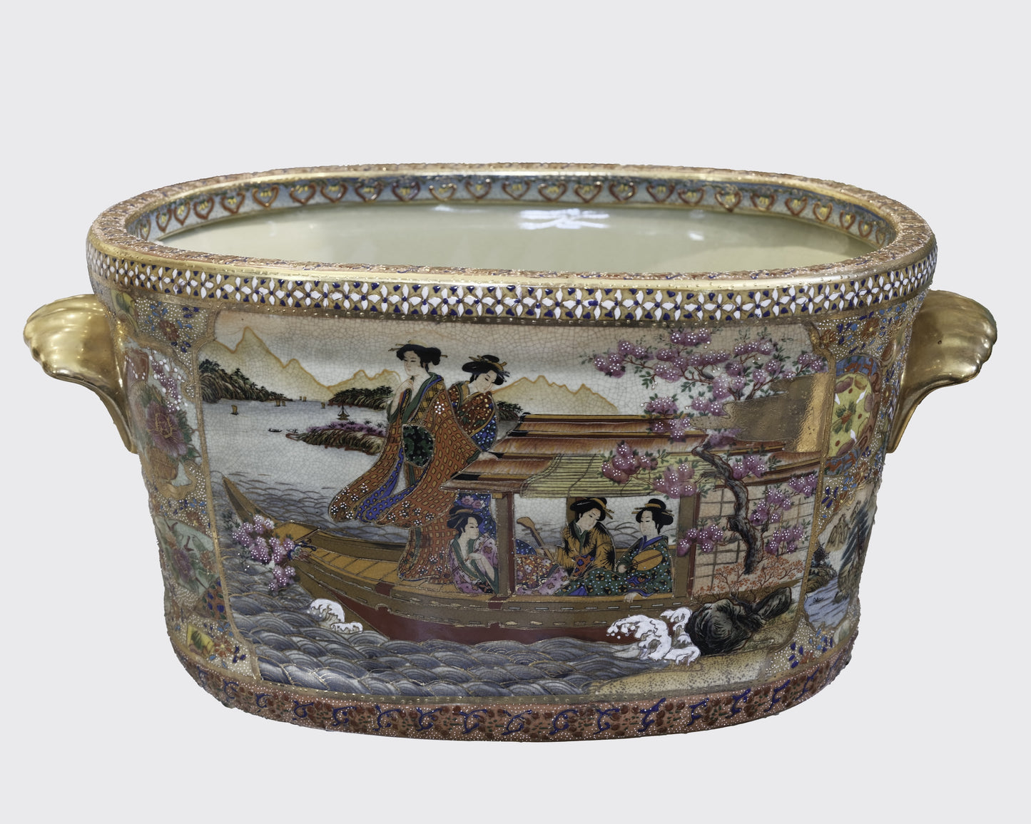 Chinese Enamel Decorated Porcelain Foot Bath