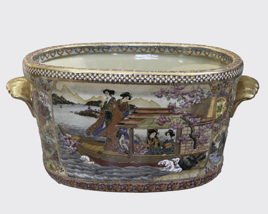 Chinese Enamel Decorated Porcelain Foot Bath