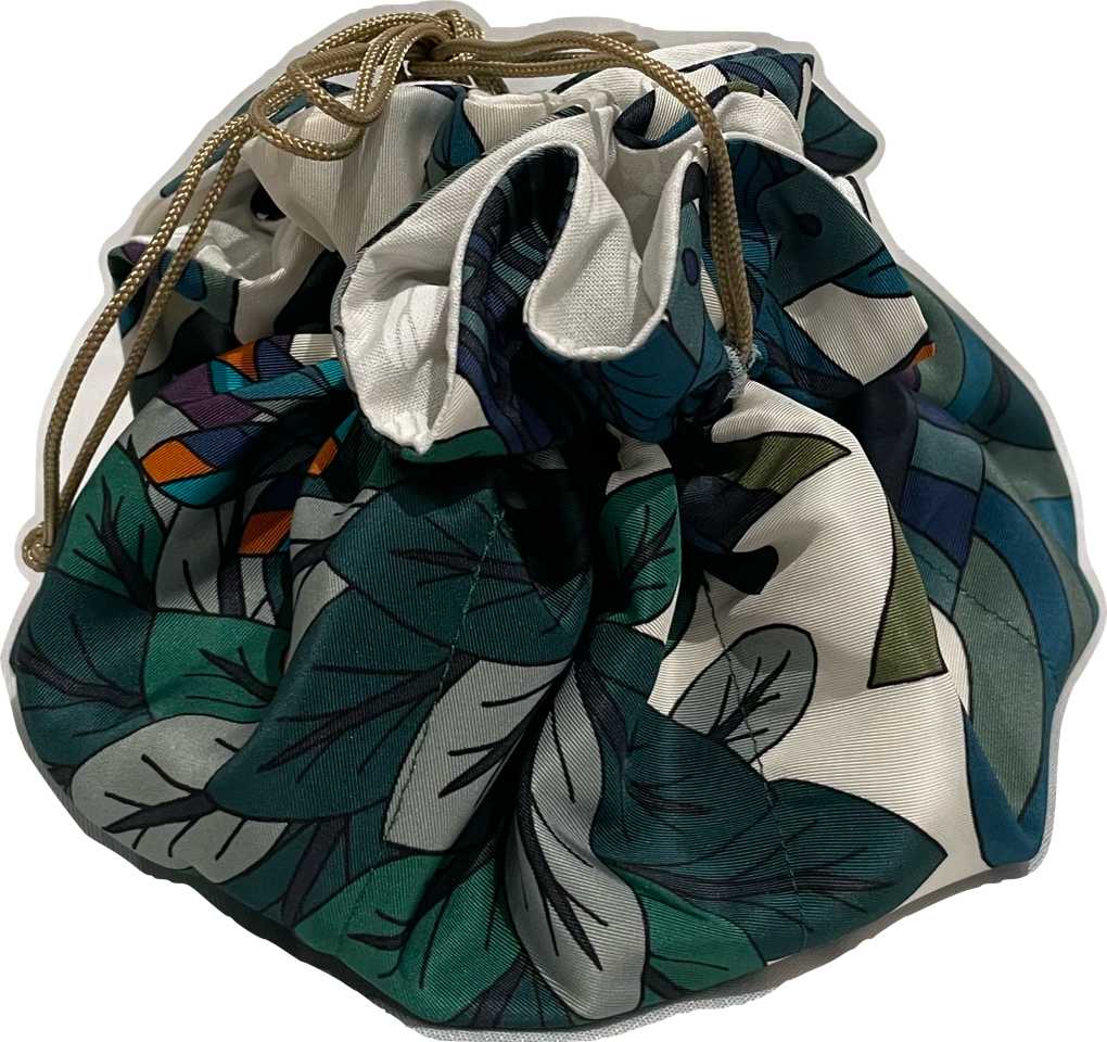 Jewelry Pouffe - Hermes Jardin d'Osier fabric