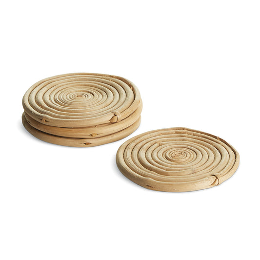 Can Rattan Coasters - Set of 4