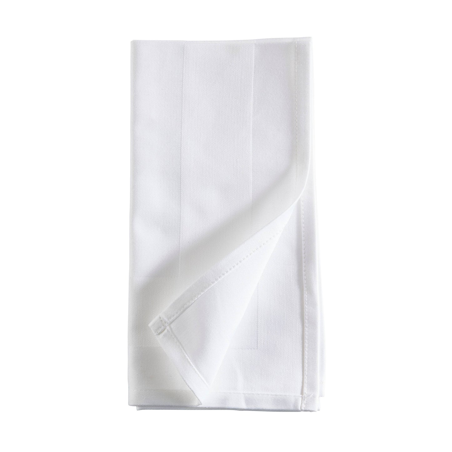 Satin-Trimmed Damask Napkins - Set of 4