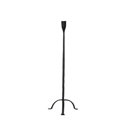 Hand-Forged Cast Iron Footed Taper Holder