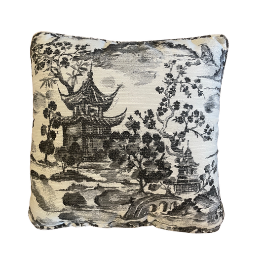 Indoor/Outdoor Chinoiserie Pillow