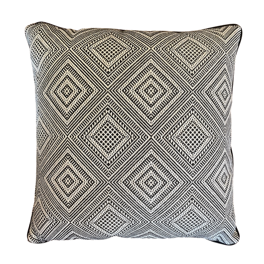 Indoor/Outdoor Pillows -   Black & White Geometric