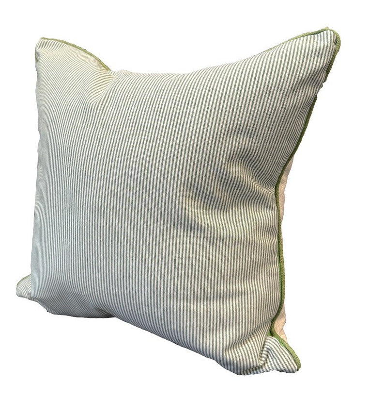 Custom 19" Indoor/Outdoor Pillows - White & Green