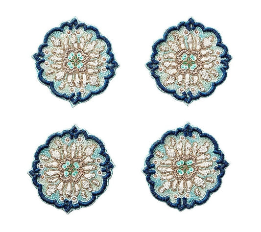 Kim Seybert Lisbon Beaded Coasters - Set of 4