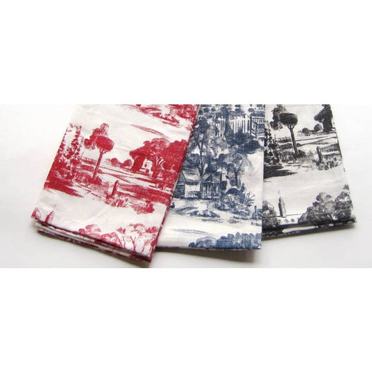 Red Toile Tea Towels  2-piece set