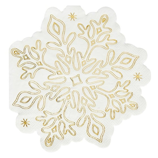 Snowflake Diecut Cocktail Napkins