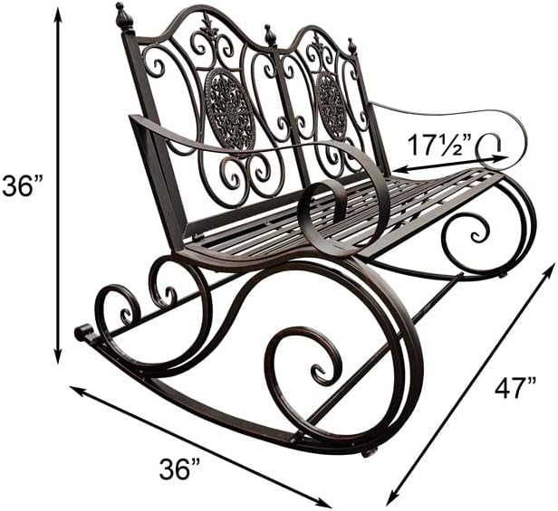 Metal Rocking Bench