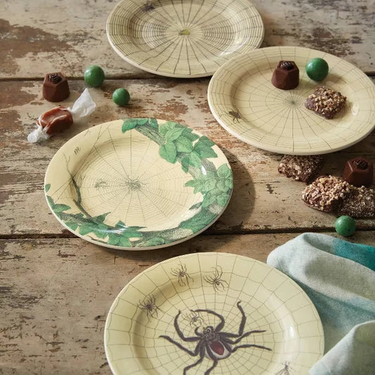 Spider & Web Appetizer Plates