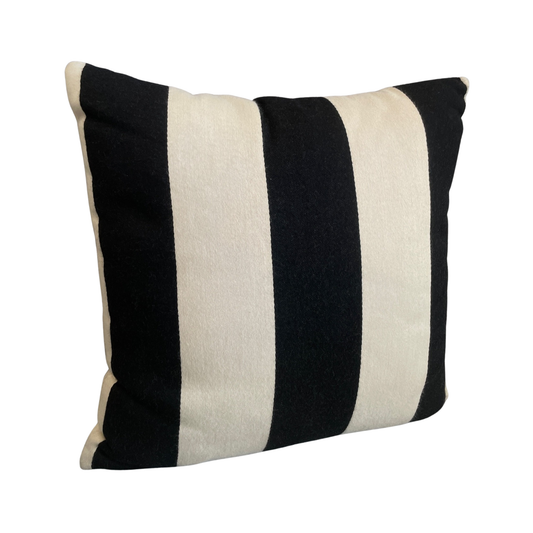 Indoor/Outdoor Pillow - 16" Black & White Stripe