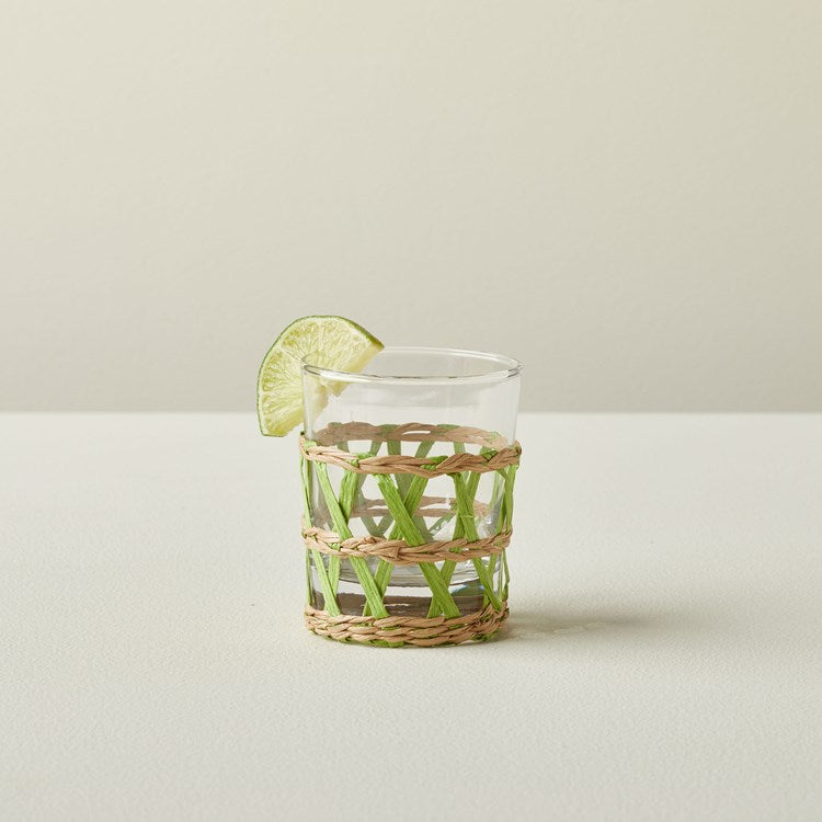 Wicker Wrap Beverage Glass