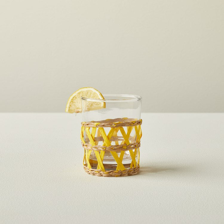 Wicker Wrap Beverage Glass