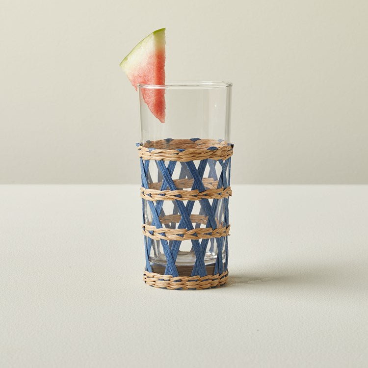 Wicker Wrap Beverage Glass