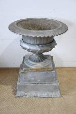 Cast Aluminum Garden Urn 25"H, 20" diam.