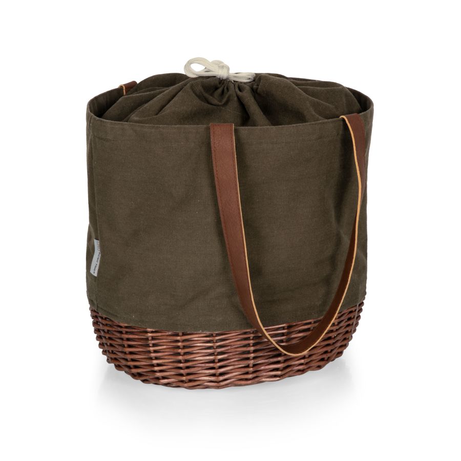 Coronado Canvas and Willow Basket Tote