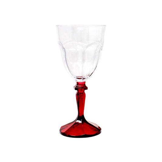 Versailles Red Bottom Acrylic Wine Glass, Set of 4