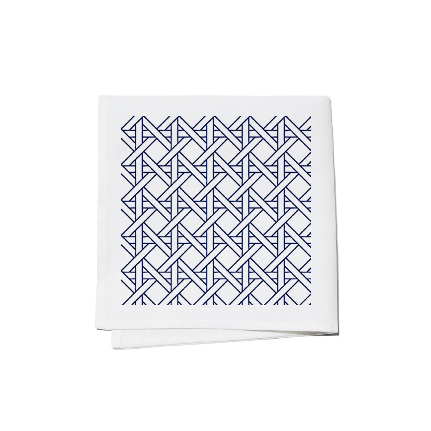 Cane Cocktail Napkins- Navy, Set of 4