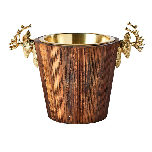 Wine Cooler with Brass Stags Head