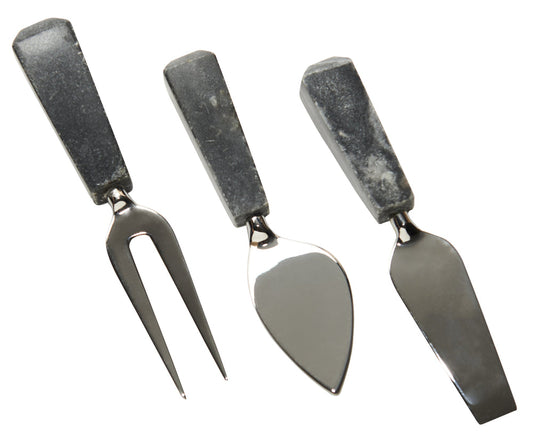 Formaggio Black Stone Knives, Set of 3