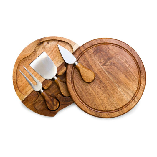 Acacia Cheese Cutting Board & Tools Set, (Acacia Wood)
